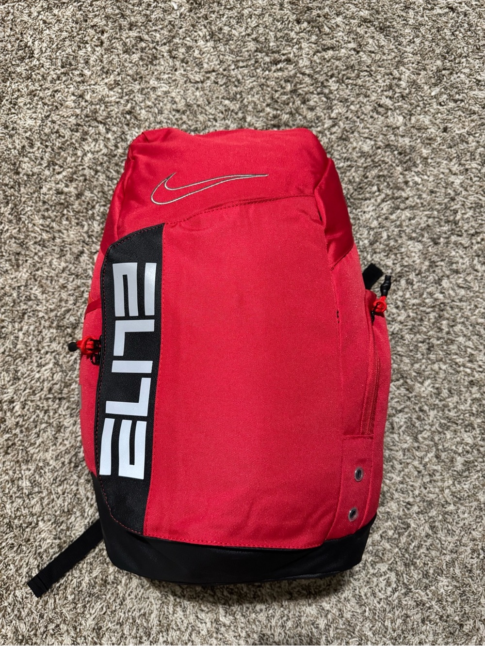 Nike Elite Backpack Red Black Basketball Laptop School Travel Bag